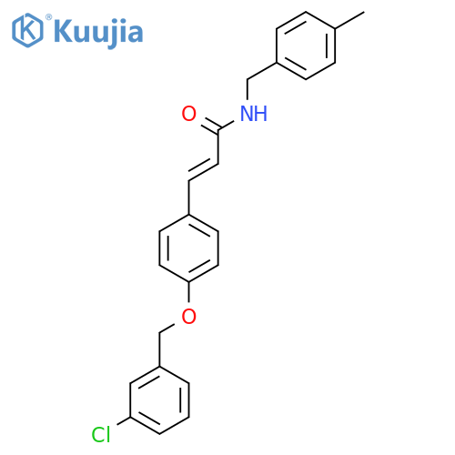 (E)-3-{4-[(3-Chlorobenzyl)oxy]phenyl}-N-(4-methylbenzyl)-2-propenamide structure