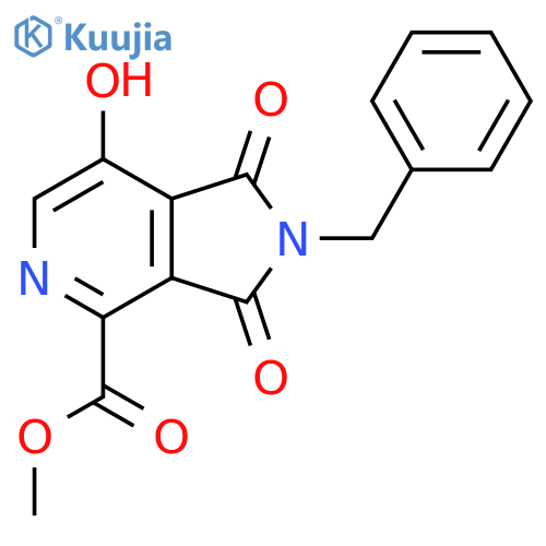 Methyl 2-benzyl-7-hydroxy-1,3-dioxo-2,3-dihydro-1H-pyrrolo[3,4-c]pyridine-4-carboxylate structure