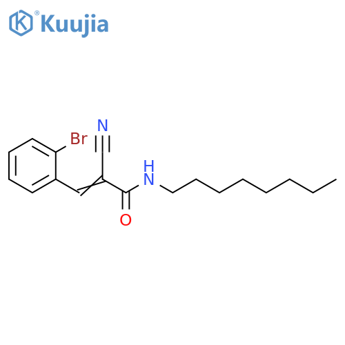 3-(2-Bromophenyl)-2-cyano-N-octyl-2-propenamide structure