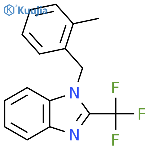 1-[(2-Methylphenyl)methyl]-2-(trifluoromethyl)benzimidazole structure