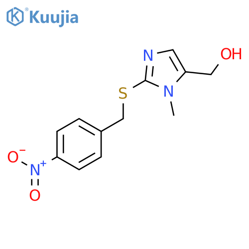 {1-methyl-2-[(4-nitrobenzyl)sulfanyl]-1H-imidazol-5-yl}methanol structure