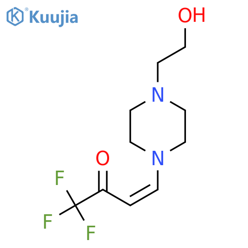 (Z)-1,1,1-Trifluoro-4-[4-(2-hydroxyethyl)piperazino]-3-buten-2-one structure