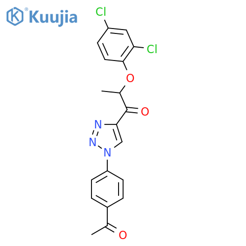 1-[1-(4-ACETYLPHENYL)-1H-1,2,3-TRIAZOL-4-YL]-2-(2,4-DICHLOROPHENOXY)-1-PROPANONE structure