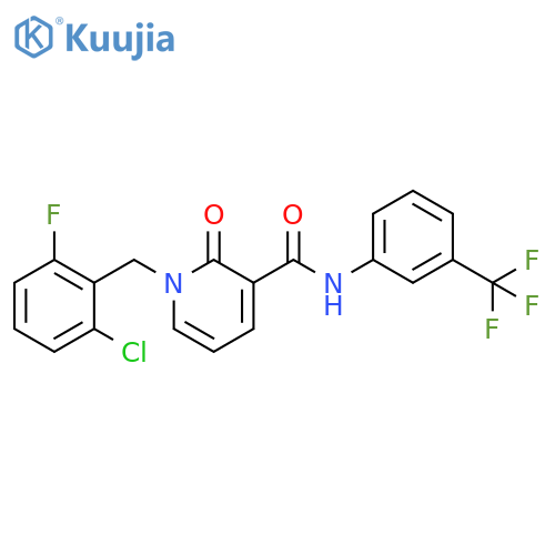 1-(2-CHLORO-6-FLUOROBENZYL)-2-OXO-N-[3-(TRIFLUOROMETHYL)PHENYL]-1,2-DIHYDRO-3-PYRIDINECARBOXAMIDE structure