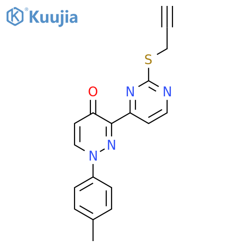 1-(4-METHYLPHENYL)-3-[2-(2-PROPYNYLSULFANYL)-4-PYRIMIDINYL]-4(1H)-PYRIDAZINONE structure