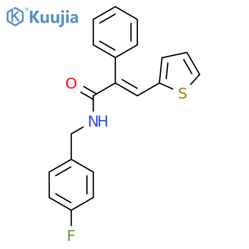 (E)-N-(4-Fluorobenzyl)-2-phenyl-3-(2-thienyl)-2-propenamide structure