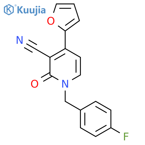 1-(4-Fluorobenzyl)-4-(2-furyl)-2-oxo-1,2-dihydro-3-pyridinecarbonitrile structure