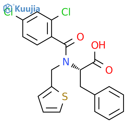 L-Phenylalanine, N-(2,4-dichlorobenzoyl)-N-(2-thienylmethyl)- structure