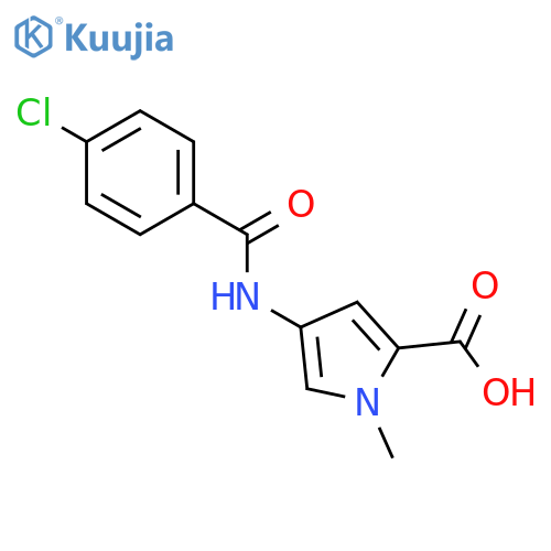 4-[(4-chlorobenzoyl)amino]-1-methylpyrrole-2-carboxylic Acid structure