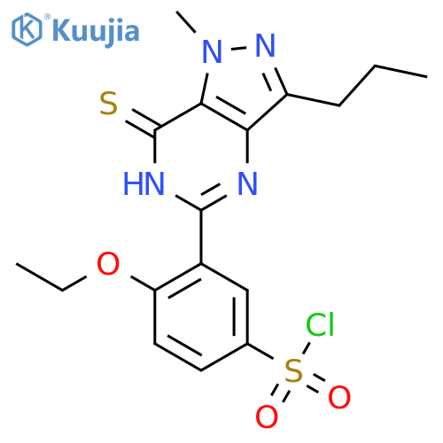 3-(6,7-Dihydro-1-methyl-3-propyl-7-thioxo-1H-pyrazolo4,3-dpyrimidin-5-yl)-4-ethoxy-benzenesulfonyl Chloride structure