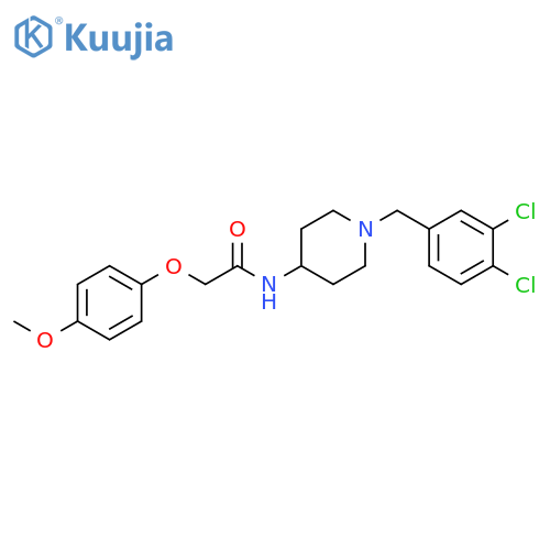 N-{1-(3,4-dichlorophenyl)methylpiperidin-4-yl}-2-(4-methoxyphenoxy)acetamide structure