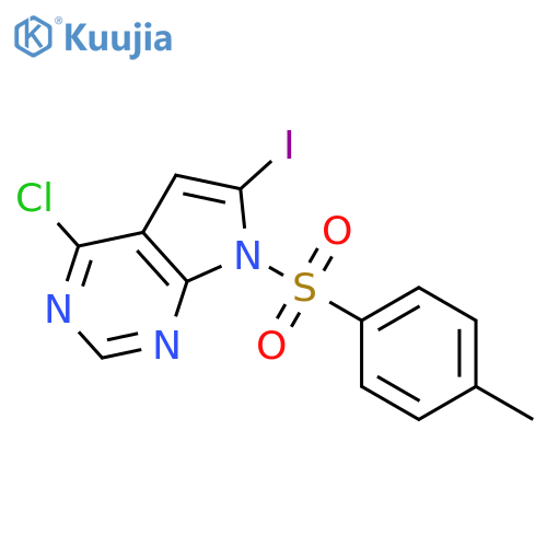 4-Chloro-6-iodo-7-tosyl-7H-pyrrolo2,3-dpyrimidine structure