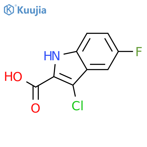 3-chloro-5-fluoro-1H-Indole-2-carboxylic acid structure