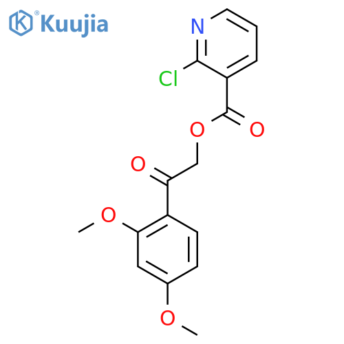 2-(2,4-Dimethoxyphenyl)-2-oxoethyl 2-chloropyridine-3-carboxylate structure