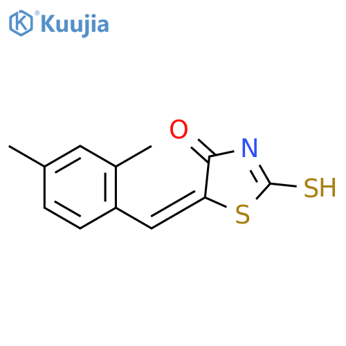 (5Z)-5-(2,4-Dimethylbenzylidene)-2-sulfanyl-1,3-thiazol-4(5H)-one structure
