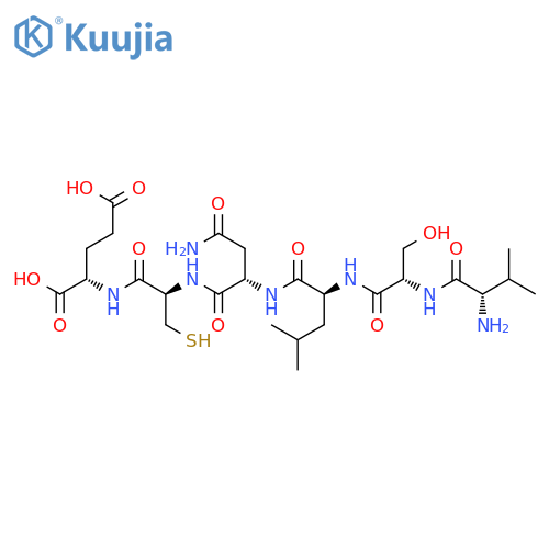 L-Glutamic acid, L-valyl-L-seryl-L-leucyl-L-asparaginyl-L-cysteinyl- structure