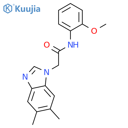 1H-BENZIMIDAZOLE-1-ACETAMIDE, N-(2-METHOXYPHENYL)-5,6-DIMETHYL- structure