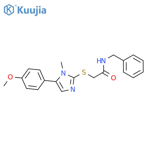 N-benzyl-2-[5-(4-methoxyphenyl)-1-methylimidazol-2-yl]sulfanylacetamide structure