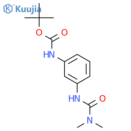 Carbamic acid,N-(1,1-dimethylethyl)-, 3-[[(dimethylamino)carbonyl]amino]phenyl ester structure