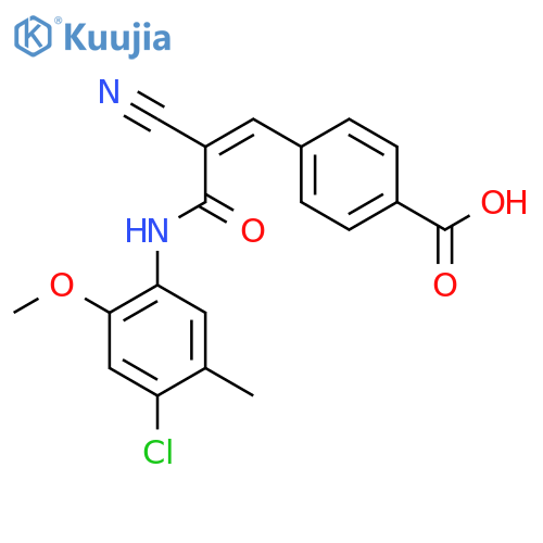 4-{2-[(4-Chloro-2-methoxy-5-methylphenyl)carbamoyl]-2-cyanoeth-1-en-1-yl}benzoic acid structure