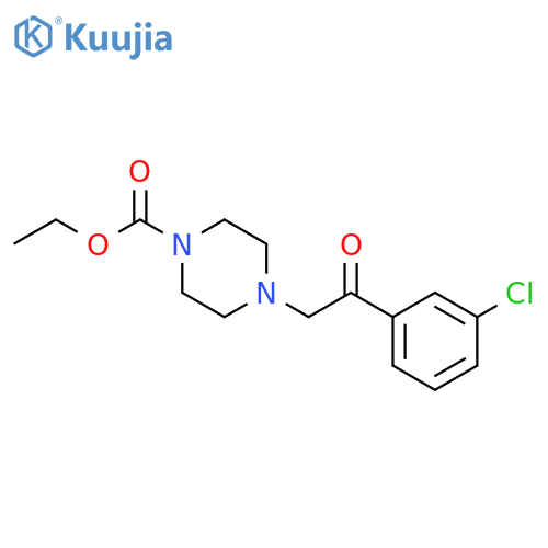 Ethyl 4-2-(3-chlorophenyl)-2-oxoethyltetrahydro-1(2H)-pyrazinecarboxylate structure