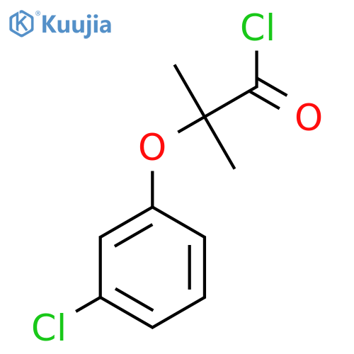 2-(3-Chlorophenoxy)-2-methylpropanoyl chloride structure