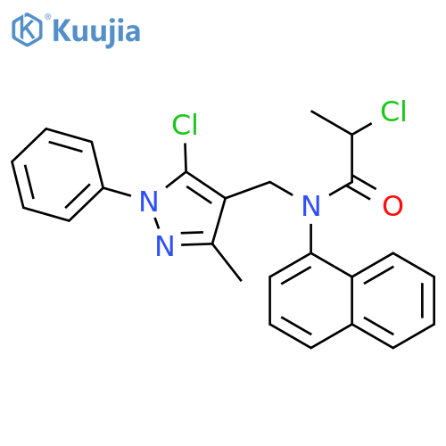 <br>2-Chloro-N-(5-chloro-3-methyl-1-phenyl-1H-pyrazol-4-ylmethyl)-N-naphthalen- 1-yl-propionamide structure