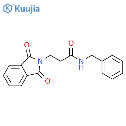 N-benzyl-3-(1,3-dioxo-2,3-dihydro-1H-isoindol-2-yl)propanamide structure
