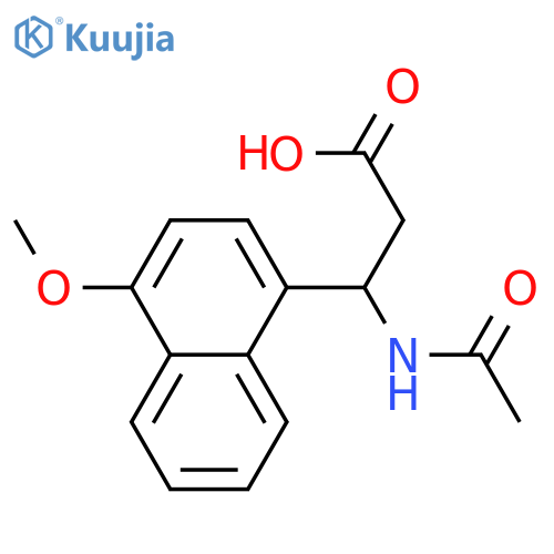 3-(Acetylamino)-3-(4-methoxy-1-naphthyl)-propanoic acid structure