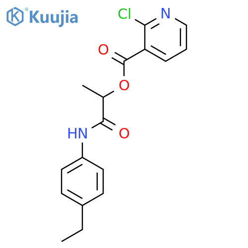 1-[(4-Ethylphenyl)carbamoyl]ethyl 2-chloropyridine-3-carboxylate structure