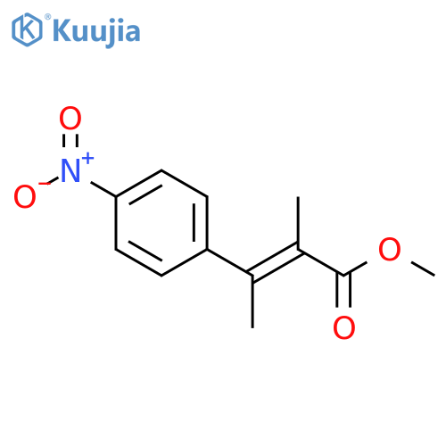 2-Butenoic acid, 2-methyl-3-(4-nitrophenyl)-, methyl ester, (2E)- structure