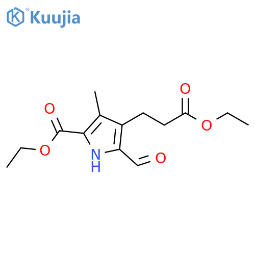 1H-Pyrrole-3-propanoic acid, 5-(ethoxycarbonyl)-2-formyl-4-methyl-, ethyl ester structure