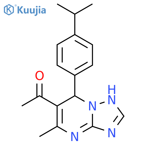 1-{5-methyl-7-4-(propan-2-yl)phenyl-4H,7H-1,2,4triazolo1,5-apyrimidin-6-yl}ethan-1-one structure