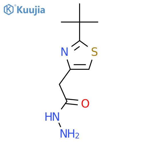 4-Thiazoleacetic acid, 2-(1,1-dimethylethyl)-, hydrazide structure
