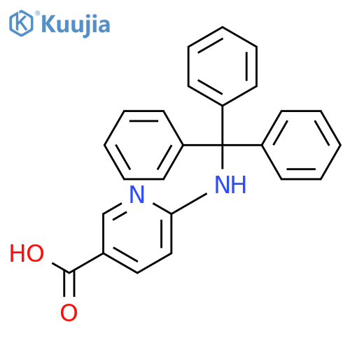 3-Pyridinecarboxylicacid, 6-[(triphenylmethyl)amino]- structure