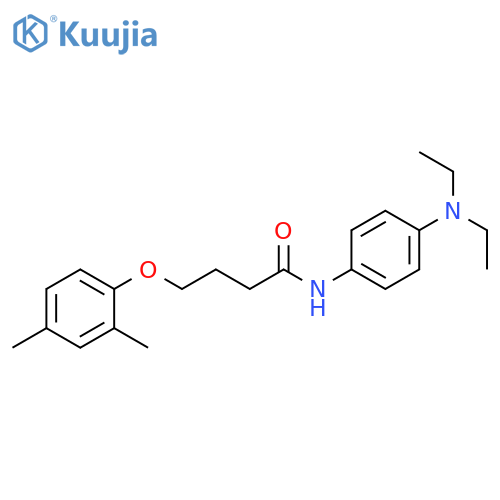 N-4-(diethylamino)phenyl-4-(2,4-dimethylphenoxy)butanamide structure