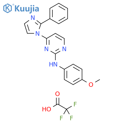 2-Pyrimidinamine, N-(4-methoxyphenyl)-4-(2-phenyl-1H-imidazol-1-yl)-,trifluoroacetate structure