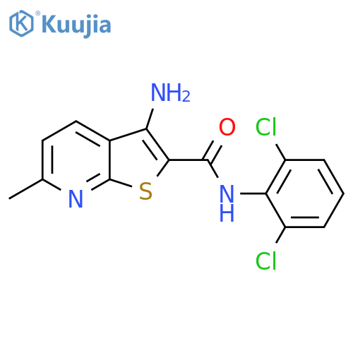 3-Amino-N-(2,6-dichlorophenyl)-6-methylthieno[2,3-b]pyridine-2-carboxamide structure