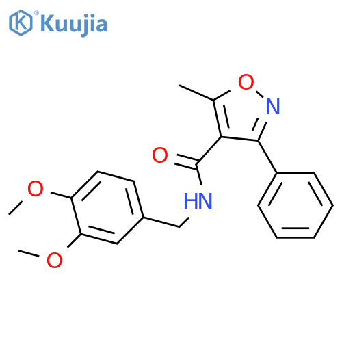 N-[(3,4-dimethoxyphenyl)methyl]-5-methyl-3-phenyl-1,2-oxazole-4-carboxamide structure