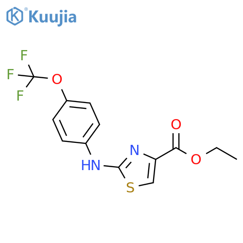 ethyl 2-[4-(trifluoromethoxy)anilino]-1,3-thiazole-4-carboxylate structure