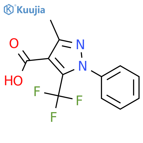 3-Methyl-1-phenyl-5-(trifluoromethyl)-1H-pyrazole-4-carboxylic Acid structure