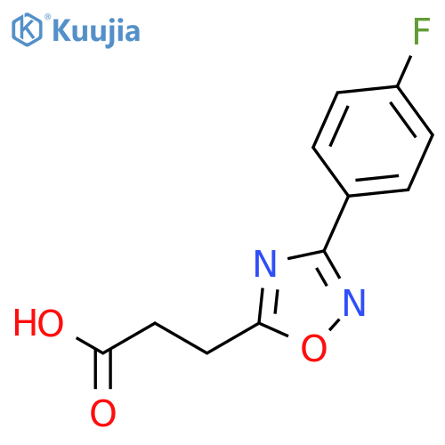 3-3-(4-Fluorophenyl)-1,2,4-oxadiazol-5-ylpropanoic acid structure