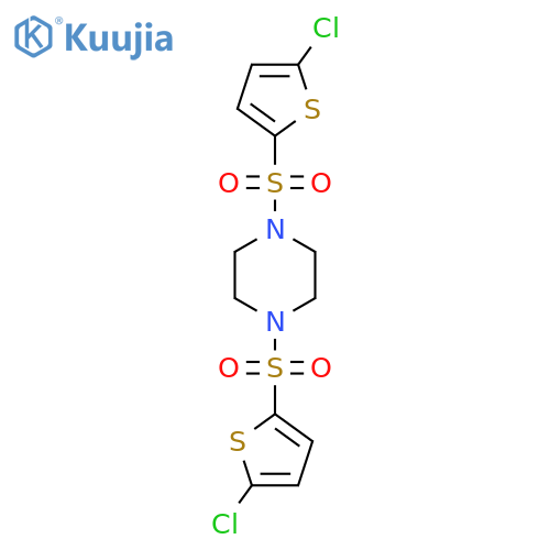 1,4-bis(5-chlorothiophen-2-yl)sulfonylpiperazine structure