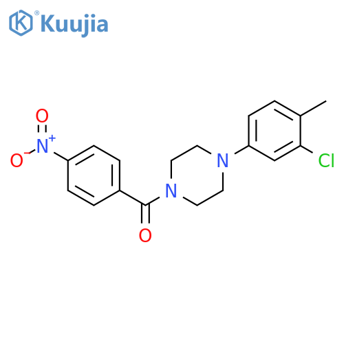 1-(3-chloro-4-methylphenyl)-4-(4-nitrobenzoyl)piperazine structure
