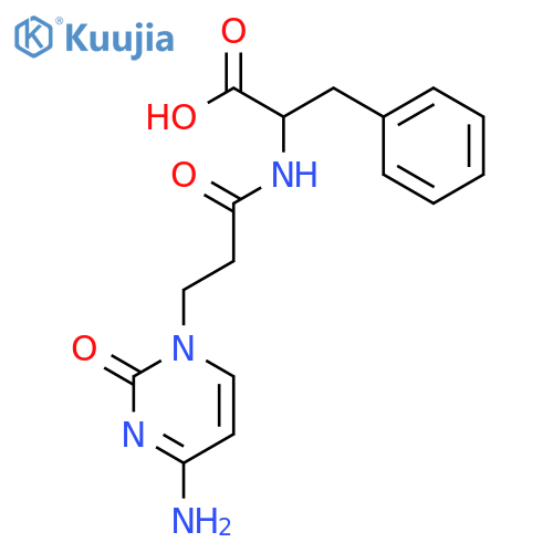 L-Phenylalanine, N-[3-(4-amino-2-oxo-1(2H)-pyrimidinyl)-1-oxopropyl]- structure