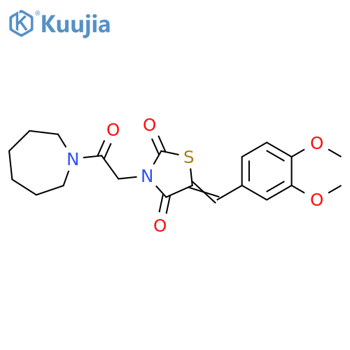 (5Z)-3-2-(azepan-1-yl)-2-oxoethyl-5-(3,4-dimethoxyphenyl)methylidene-1,3-thiazolidine-2,4-dione structure