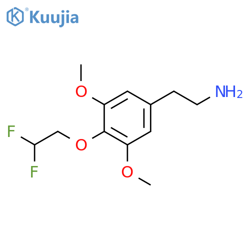 Benzeneethanamine, 4-(2,2-difluoroethoxy)-3,5-dimethoxy- structure