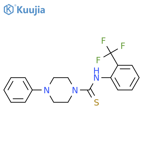 4-phenyl-N-2-(trifluoromethyl)phenylpiperazine-1-carbothioamide structure
