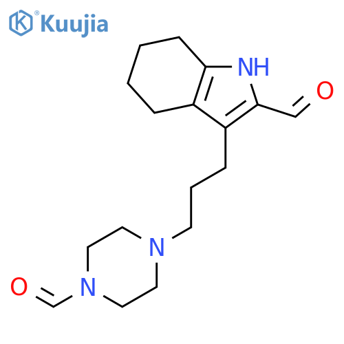 1-Piperazinecarboxaldehyde,4-[3-(2-formyl-4,5,6,7-tetrahydro-1H-indol-3-yl)propyl]- structure