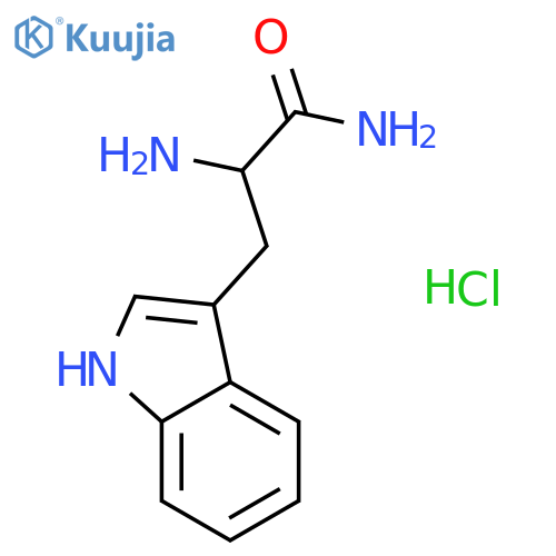 (2S)-2-amino-3-(1H-indol-3-yl)propanamide;hydrochloride structure